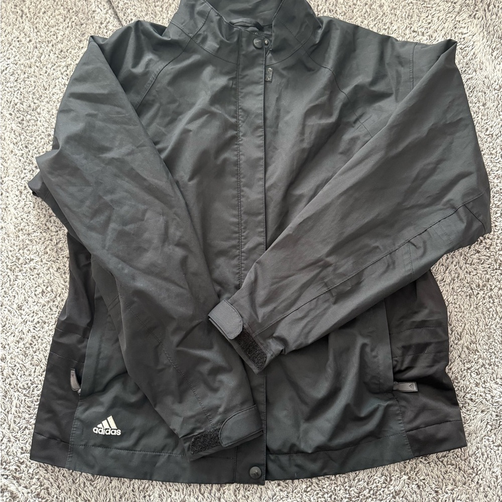 Adidas Black Lightweight Jacket, medium. Like new!